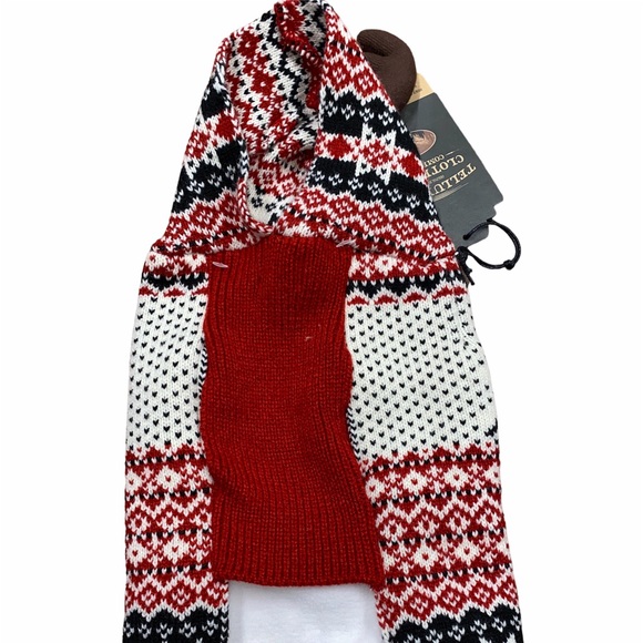 Dog Telluride Clothing Company Hooded Antler Dog Sweater New With